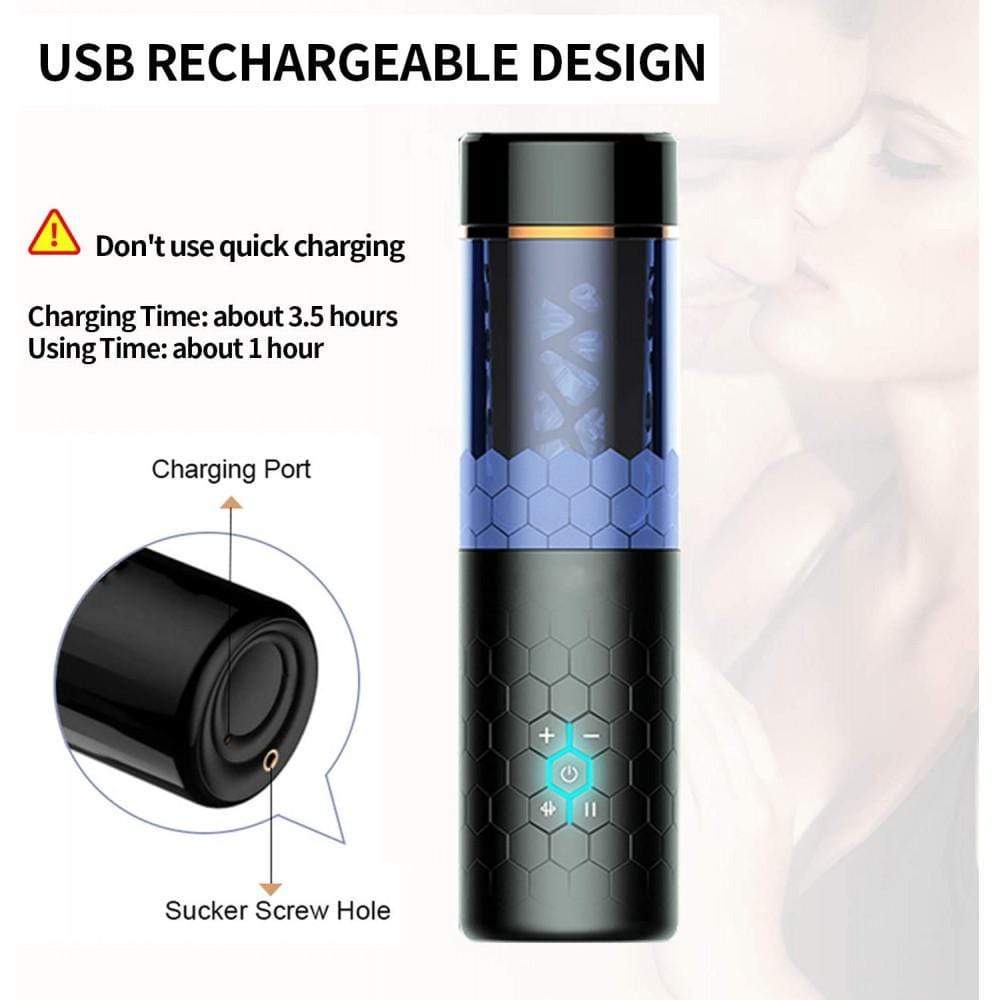 Sexoralab10 Thrusting Spinning Suction Male Masturbator Cup
