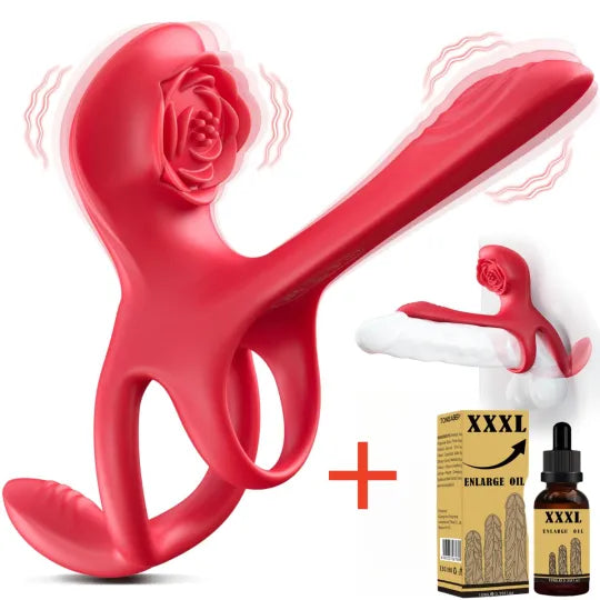 š2026 Epic Vibrating Couple Penis Sleeveš„- š5-in-1 Rose Loveš