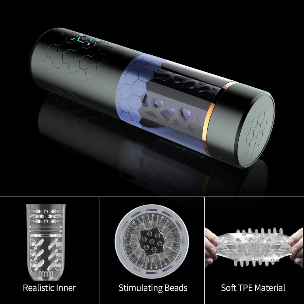 Sexoralab10 Thrusting Spinning Suction  Male Masturbator Cup