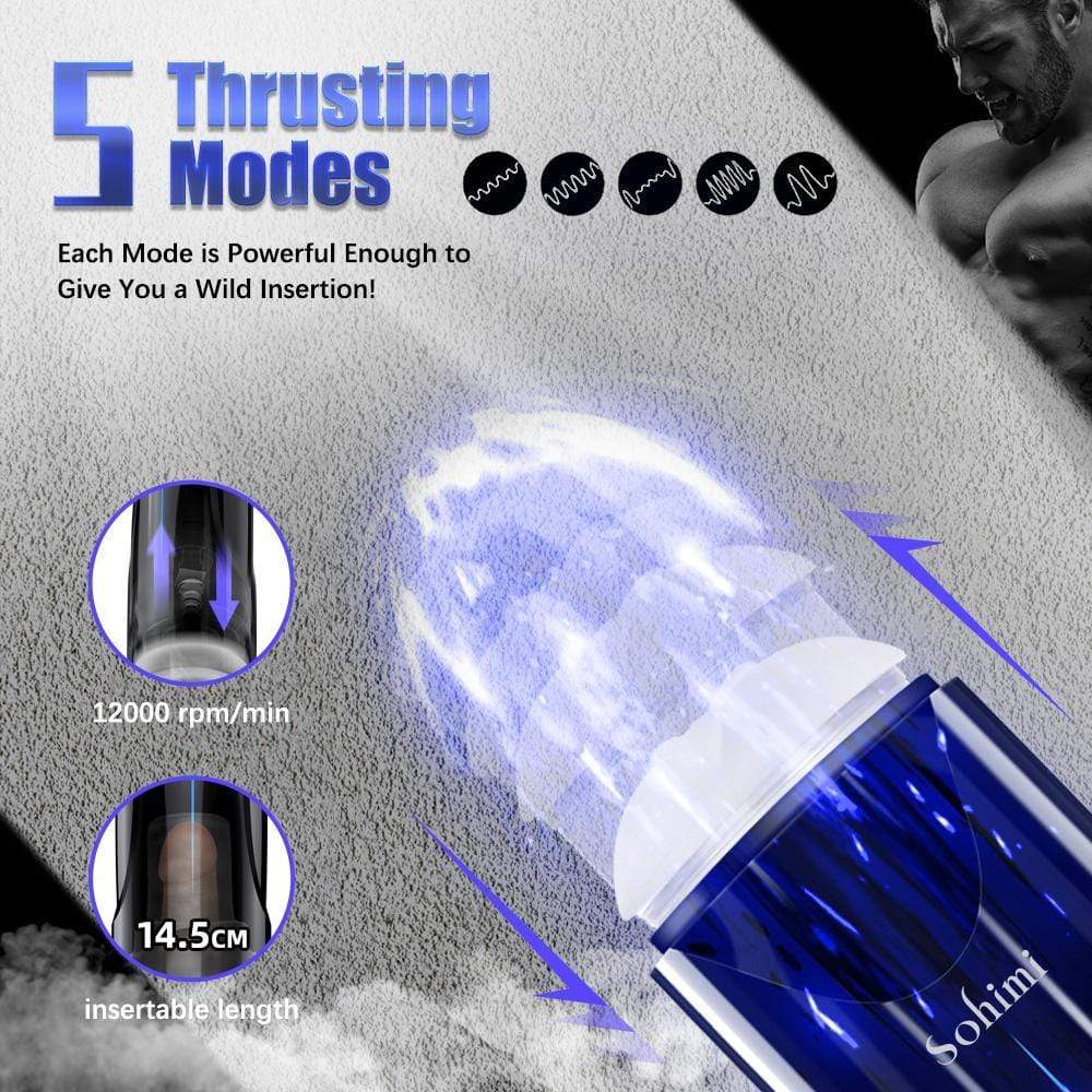 Eliza-Two Button Design Easy to Use Male Masturbator