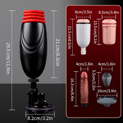 novelleon-2 in 1 Thrusting Heating Couples Sex Machine with Remote Control