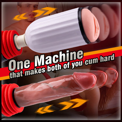 novelleon-2 in 1 Thrusting Heating Couples Sex Machine with Remote Control