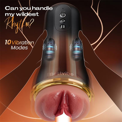🕒 Peak in 3 Minutes ⚡Unbelievable Auto Stroker | 3 Sleeves, 5 Suction & 10 Vibration Modes