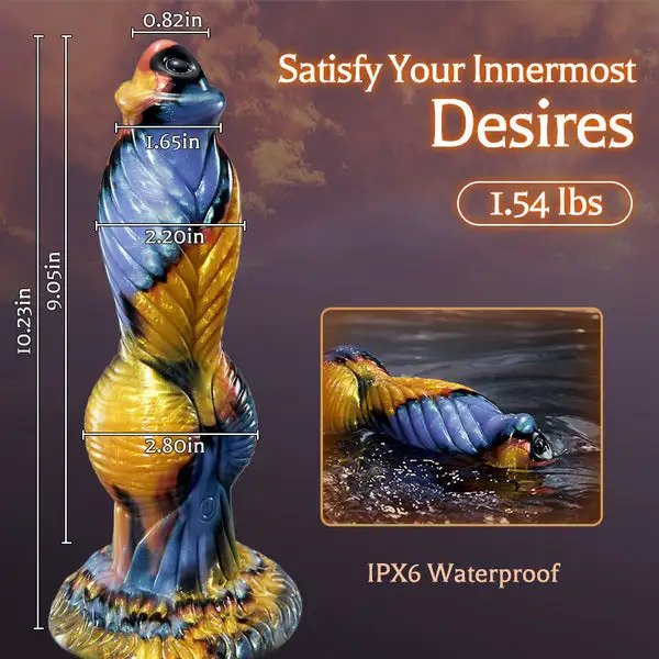 Animal Texture 7 Thrusting Vibrating Big Sucker Monster Dildo 10.23 Inch