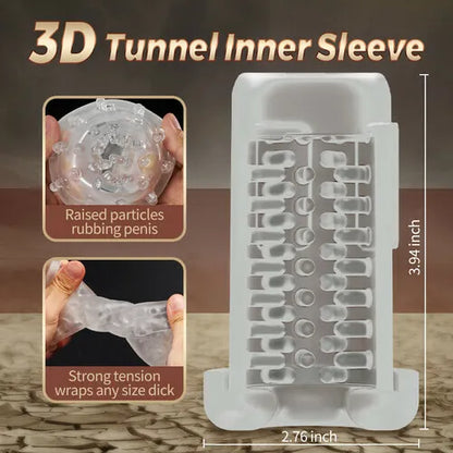 Superbuyg™ 7 Thrusting 7 Rotating Male Masturbator With Lifelike 3D Channel,Star-starring identical mold production [free of tax]【❤️Discreet Shipping】