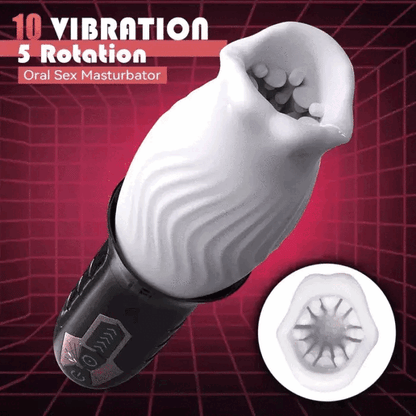 Sexoralab 360° Automatic Bare Sleeve 10 Vibrations 5 Modes Rotation Oral Sex Masturbator