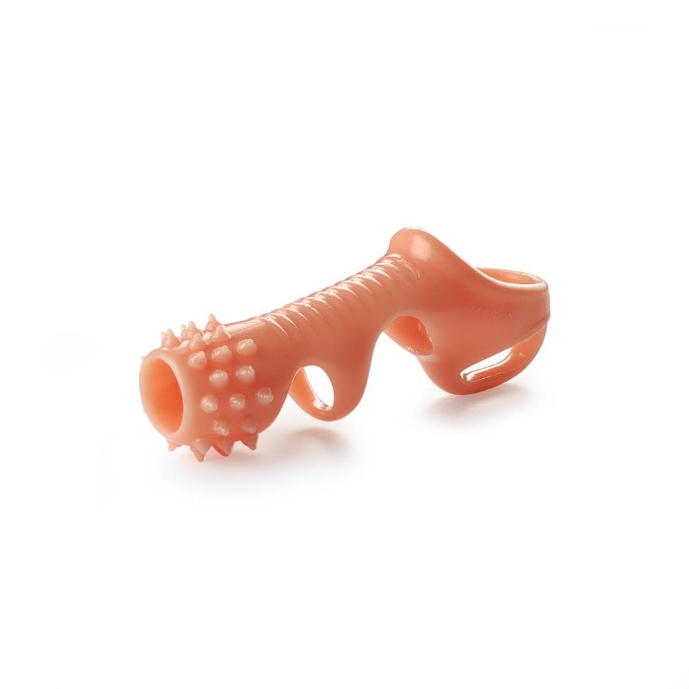 Ball-Bondage Hollowed-Out Penis Sleeve with Thorns