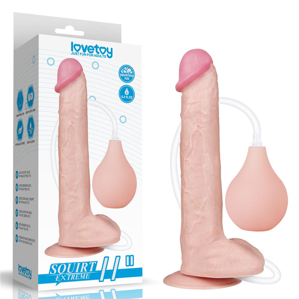LOVETOY 11 Inch Realistic Ejaculating Squirting Suction Cup Dildo