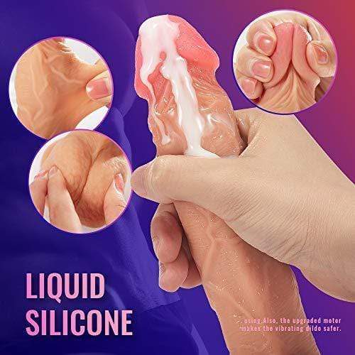 Thrusting Dildo Vibrator with Rotation and Heating Sex Toys