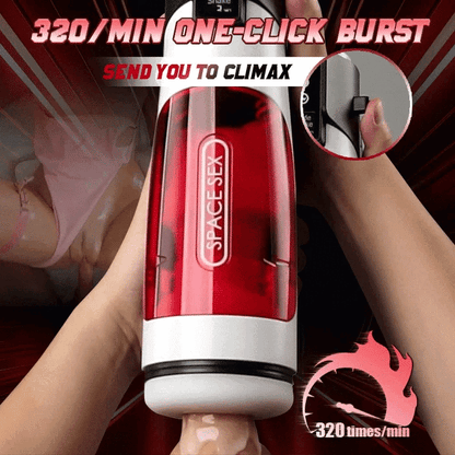 Sexoralab™ SPACESEX One-Click Burst 8 Thrusting 10 Vibrating Male Masturbator