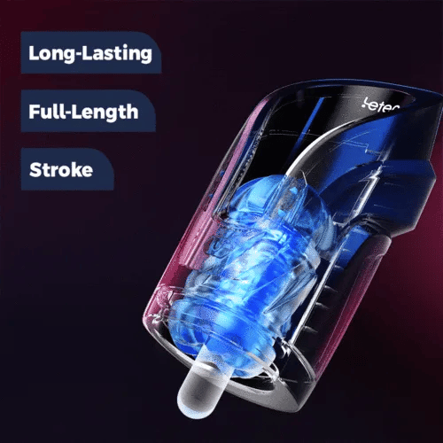 Superbuyg™ LETEN Cannon King Mini 3D Fleshy Telescopic Vibrating Automatic Masturbator [free of tax]