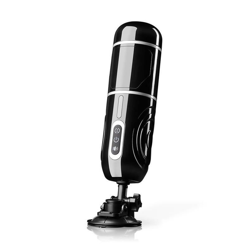 7 Telescoping 7 Spinning Effortless Fun Masturbation Cup with Suction Base