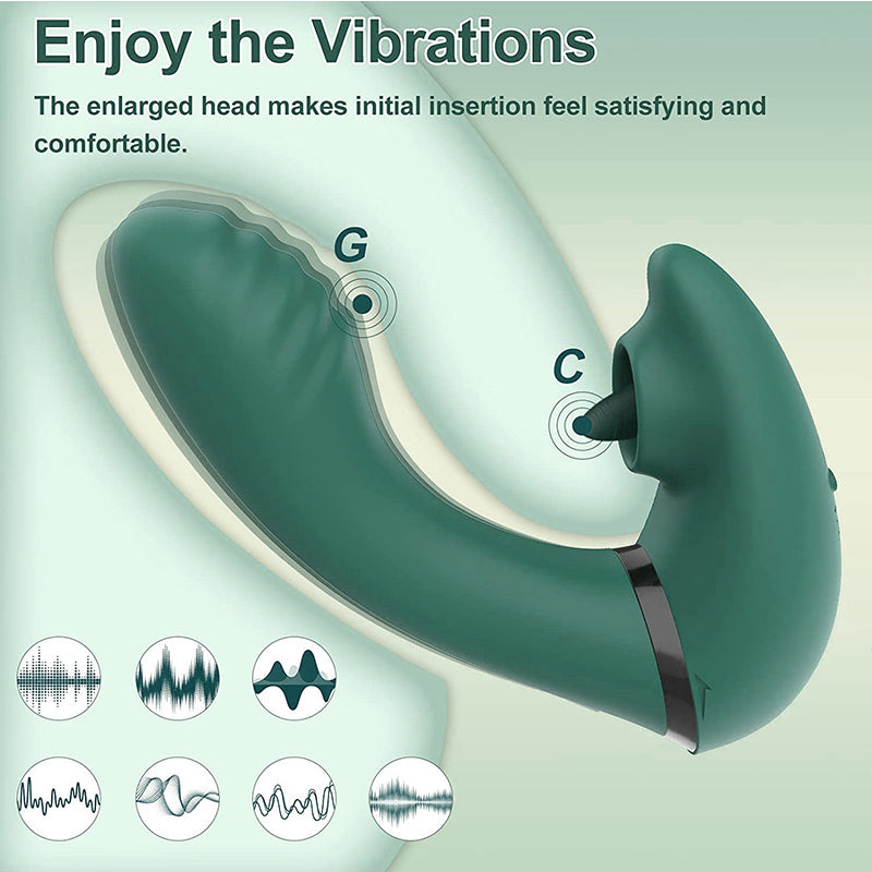 3 in 1 Clitoral Suction 7 Vibration Modes G-Spot Vagina Stimulator