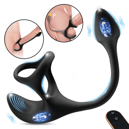 Zenith - Spherical Vibrating Anal Plug with Penis Rings