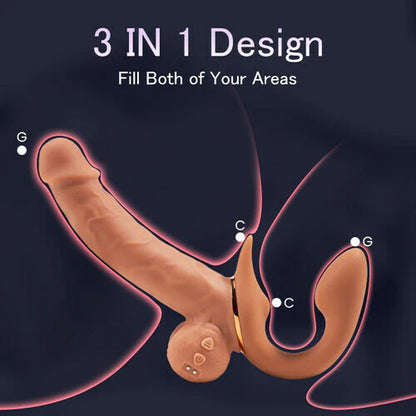 Sexoralab™ Telescopic Clitoral Strap On Dildo
