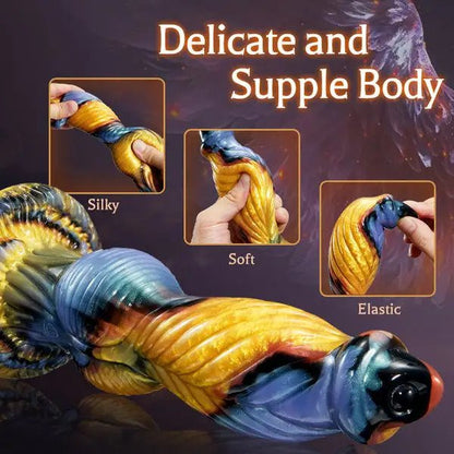 Animal Texture 7 Thrusting Vibrating Big Sucker Monster Dildo 10.23 Inch