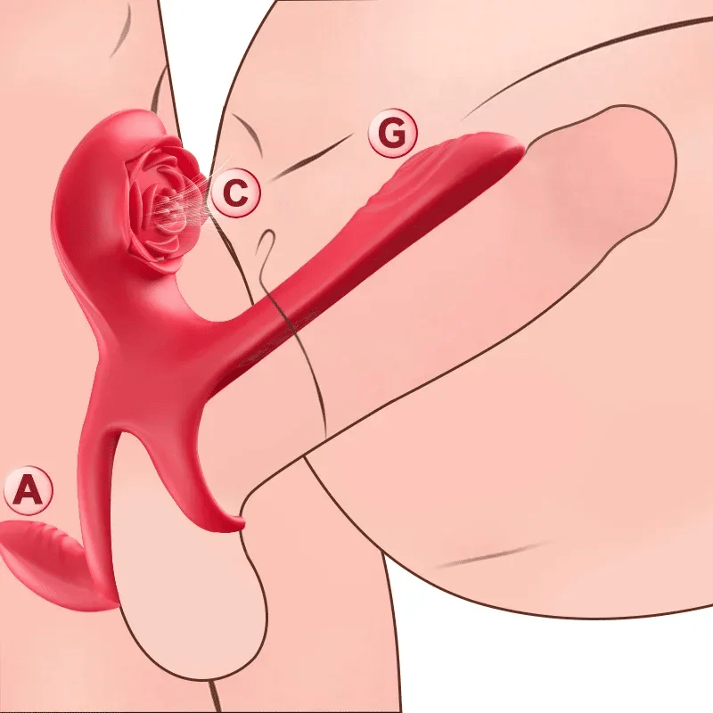 🎁2026 Epic Vibrating Couple Penis Sleeve💥- 😍5-in-1 Rose Love💖