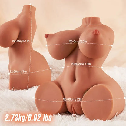 Daniela - Realistic Butt Latina Sex Torso Toy – Valentina Morena Soft Latex Breast & Hip Design
