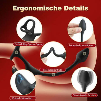 Zenith - Spherical Vibrating Anal Plug with Penis Rings