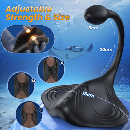 Buyging™ Dual Motor 9+9 Vibrator Anal Dildo Beads Prostate Massager & Penis Training Sit Ride Perineum Clitoral Stimulator