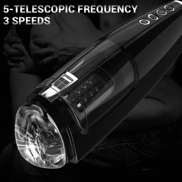Automatic Powerful Telescopic Sucking Masturbation Cup Anal Vagina Real Pussy Massager Vibrator Male Masturbator