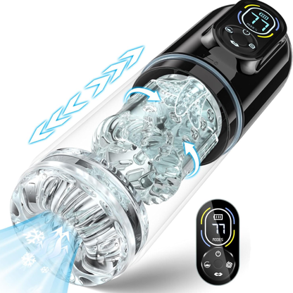Innovative 7 Sucking & Vibrating & Thrusting & Rotating & Licking Automatic Male Masturbator