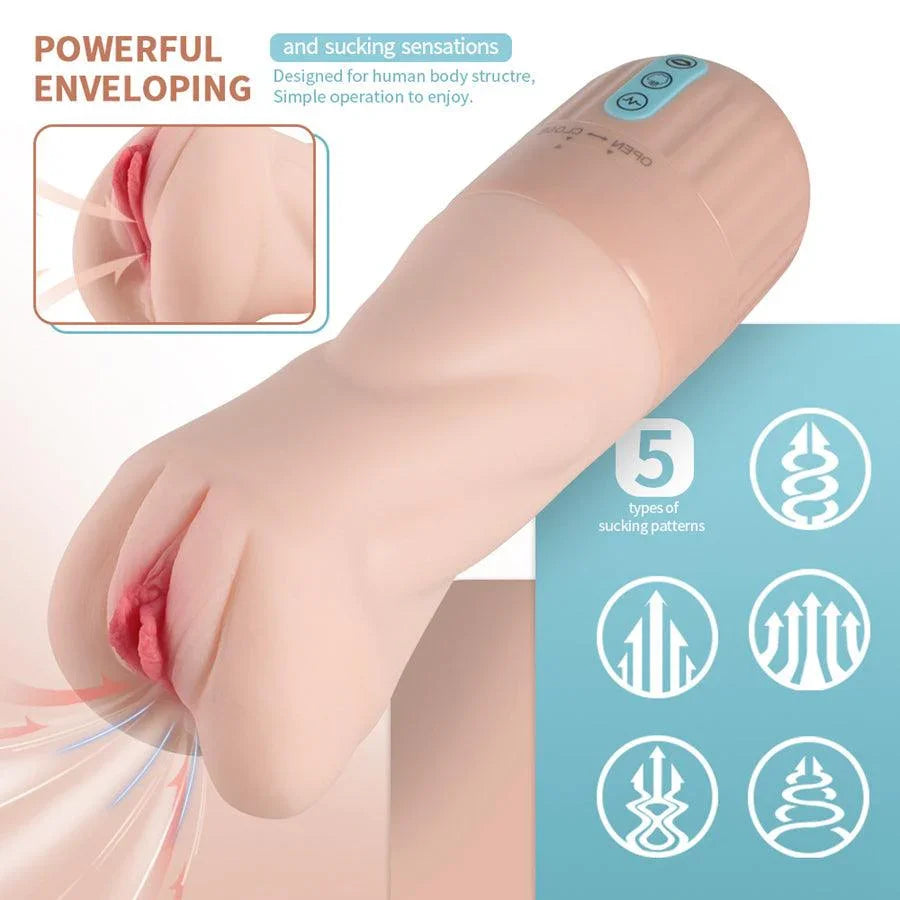 🕒 Peak in 3 Minutes ⚡Unbelievable Auto Stroker | 3 Sleeves, 5 Suction & 10 Vibration Modes