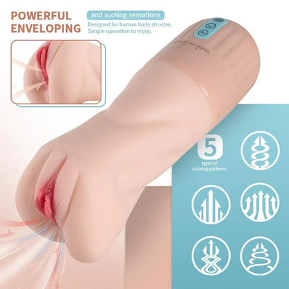 🕒 Peak in 3 Minutes ⚡Unbelievable Auto Stroker | 3 Sleeves, 5 Suction & 10 Vibration Modes