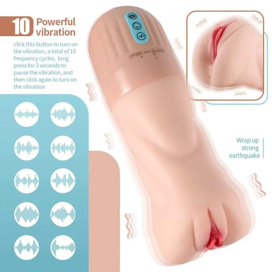 🕒 Peak in 3 Minutes ⚡Unbelievable Auto Stroker | 3 Sleeves, 5 Suction & 10 Vibration Modes
