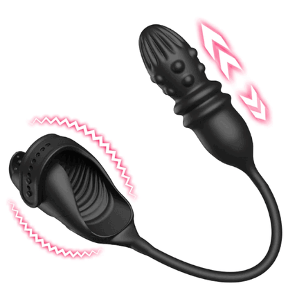 Buyging™ 7 Thrusting 7 Vibrating Glans Trainer for Intense Penis and Anal Stimulation