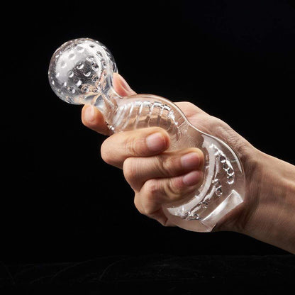 5.7” Clear 3-Ball Male Masturbator