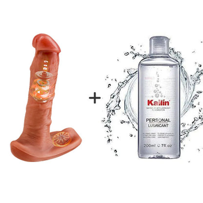 Buyging™ Dual Motor 10 Vibrating 5 Thrusting Heating Lifelike Prostate Dildo