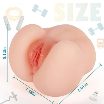 🔥20% OFF｜7.48" Dual-Channel Realistic Male Stroker ✨ 2 Openings for Multi-Angle Use, Safe Soft Material, Easy Clean（Gift of Expensive Essential Oils）