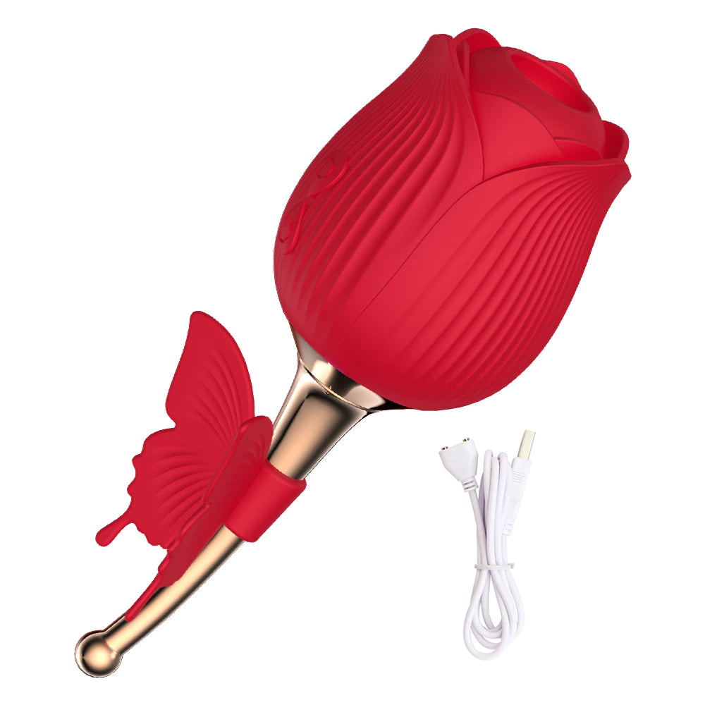 2021 Rose Flower Clitoral Sucking Vibrator G-Spot Vibrator Clit Stimulator Vagina Pussy Massager Adult Sex Toys for Women Orgasm