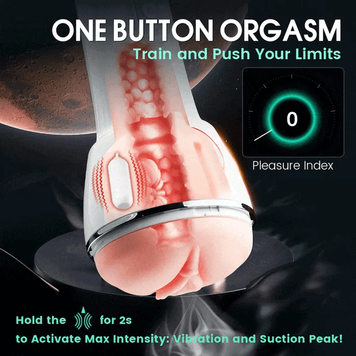 10 Squeezing Sucking Vibrating Sensations Free Lube Male Sex Toy